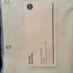 Simply Essential Heavy Weight PEVA Shower Curtain Liner White